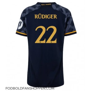 Real Madrid Antonio Rudiger #22 Udebanetrøje Dame 2023-24 Kortærmet